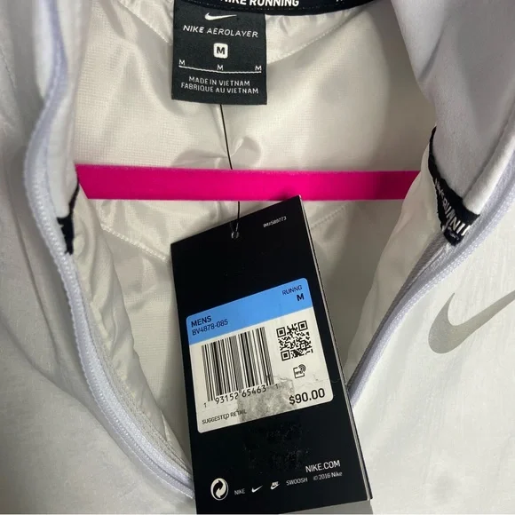 Nike Men’s Light Blue/ OffWhite Aerolayer Repel Thermore Running Vest Size M NWT - Picture 8 of 10